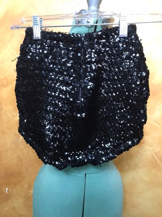 Black sequin hot pants