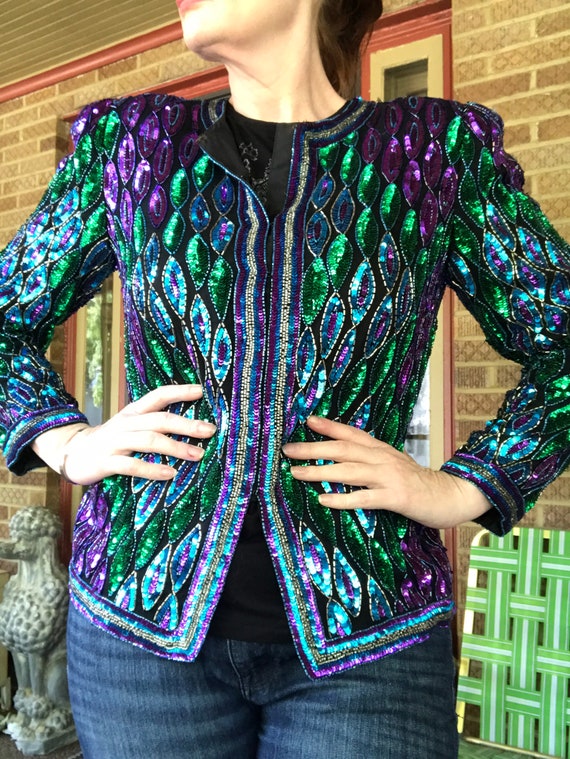 Laurence Kazar Sequin Jacket