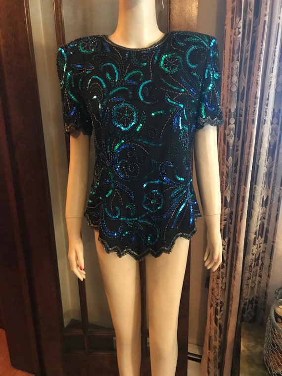 Gorgeous 1980’s Sequin Top - image 1