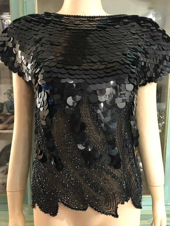 Amazing Sequin And Beaded Top - image 9