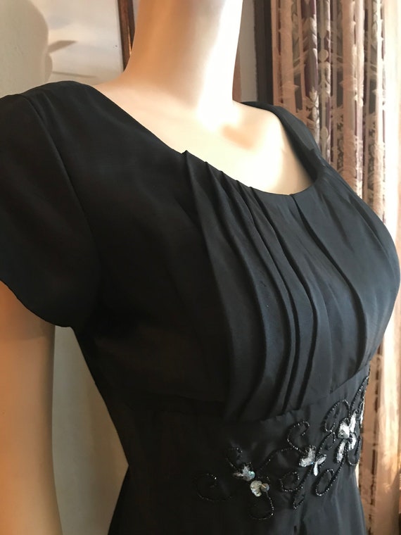 Vintage 1950-1960’s LIttle Black Dress - image 9