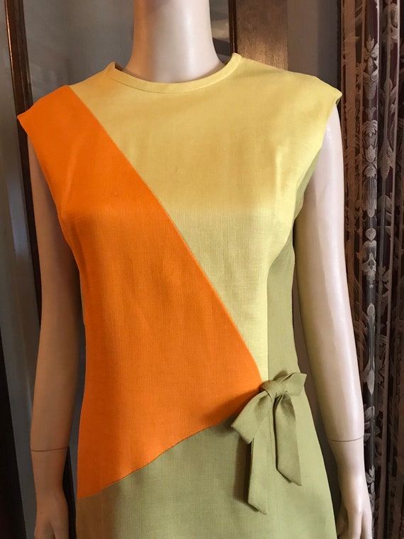 Cute Color Block Vintage Dress - image 6