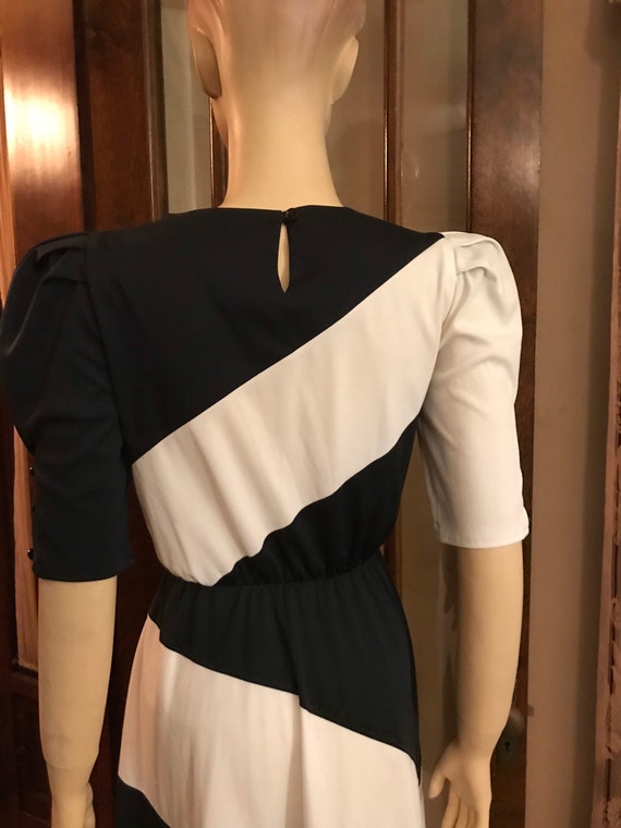 Vintage Black and White Dress - image 3