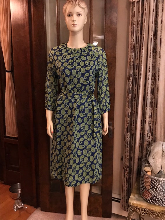 Vintage Paisley Dress - image 7