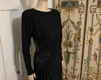 Gorgeous Batwing Beaded Vintage Dress