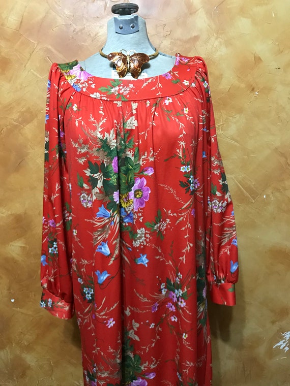 Vintage Floral House Dress - image 5