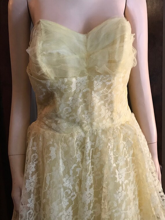 Precious Lemon Yellow 1950’s Prom Dress - image 5