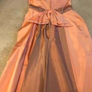 Peachy vintage taffeta dress image 10