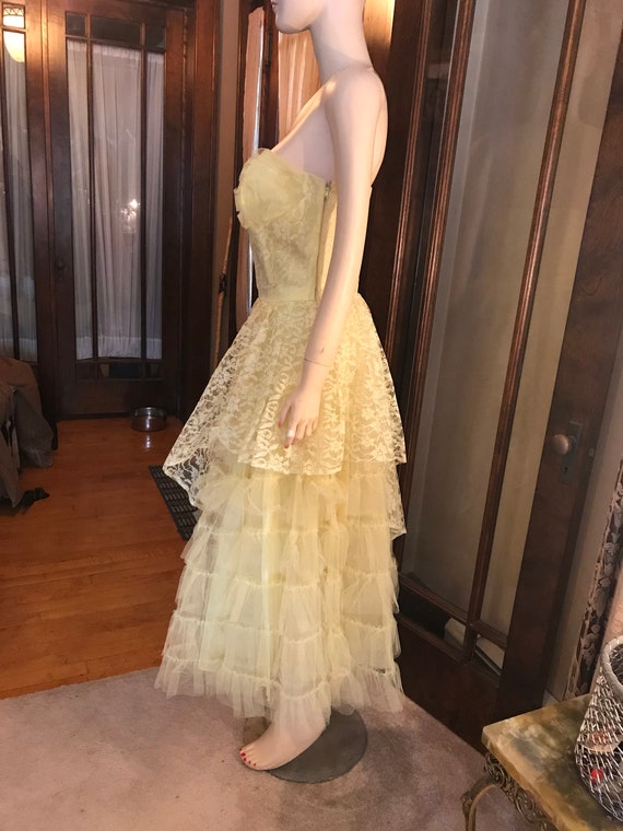 Precious Lemon Yellow 1950’s Prom Dress - image 3