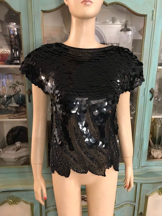 Amazing Sequin And Beaded Top