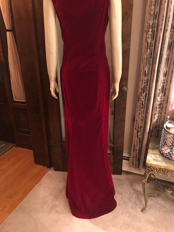 Red Velvet Dress - image 6