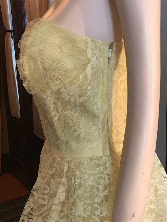 Precious Lemon Yellow 1950’s Prom Dress - image 9