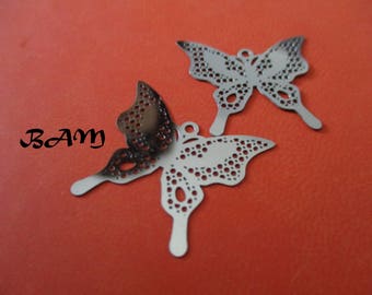 Lot de 2 estampes papillons