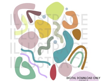 Boho Shapes SVG – Abstract Vector Art, Cricut Cut File (Digital Download)
