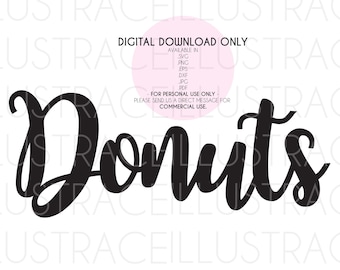 Donut Bar SVG - Donut Party - Aufkleber (Digitaler Download)