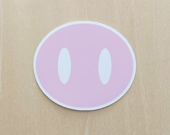 Pink Pig Nose Sticker - Waterproof Matte Vinyl Decal