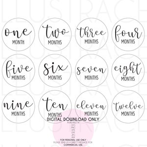 File SVG: Traguardi mensili del bambino da 1 a 12 mesi - Forme, Decor, Vector, Cricut, Silhouette Cut (+ png, eps, dxf, jpg, jpeg, file pdf)