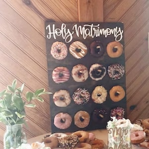 16 to 32 pcs Donut board, Donut Wall, Donut Holder, Donut Stand, Doughnut Stand, Donut Bar, Donut Display, Donut Wall Wedding, Dessert Wall