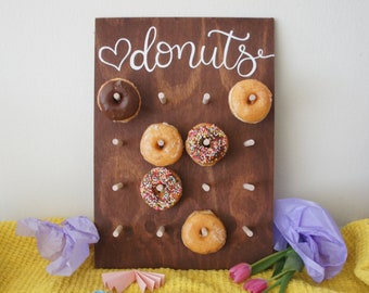 16 to 32 pcs Donut board, Donut Wall, Donut Holder, Donut Stand, Doughnut Stand, Donut Bar, Donut Display, Donut Wall Wedding, Dessert Wall