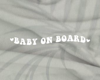 Naklejka na samochód „Baby On Board”, wodoodporna naklejka winylowa z napisem „Bezpieczeństwo”