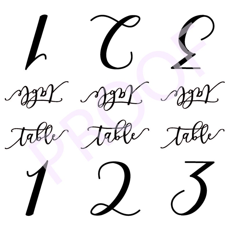 1 20 Table Numbers Template To Print On 12 X 12 Cardstock Etsy