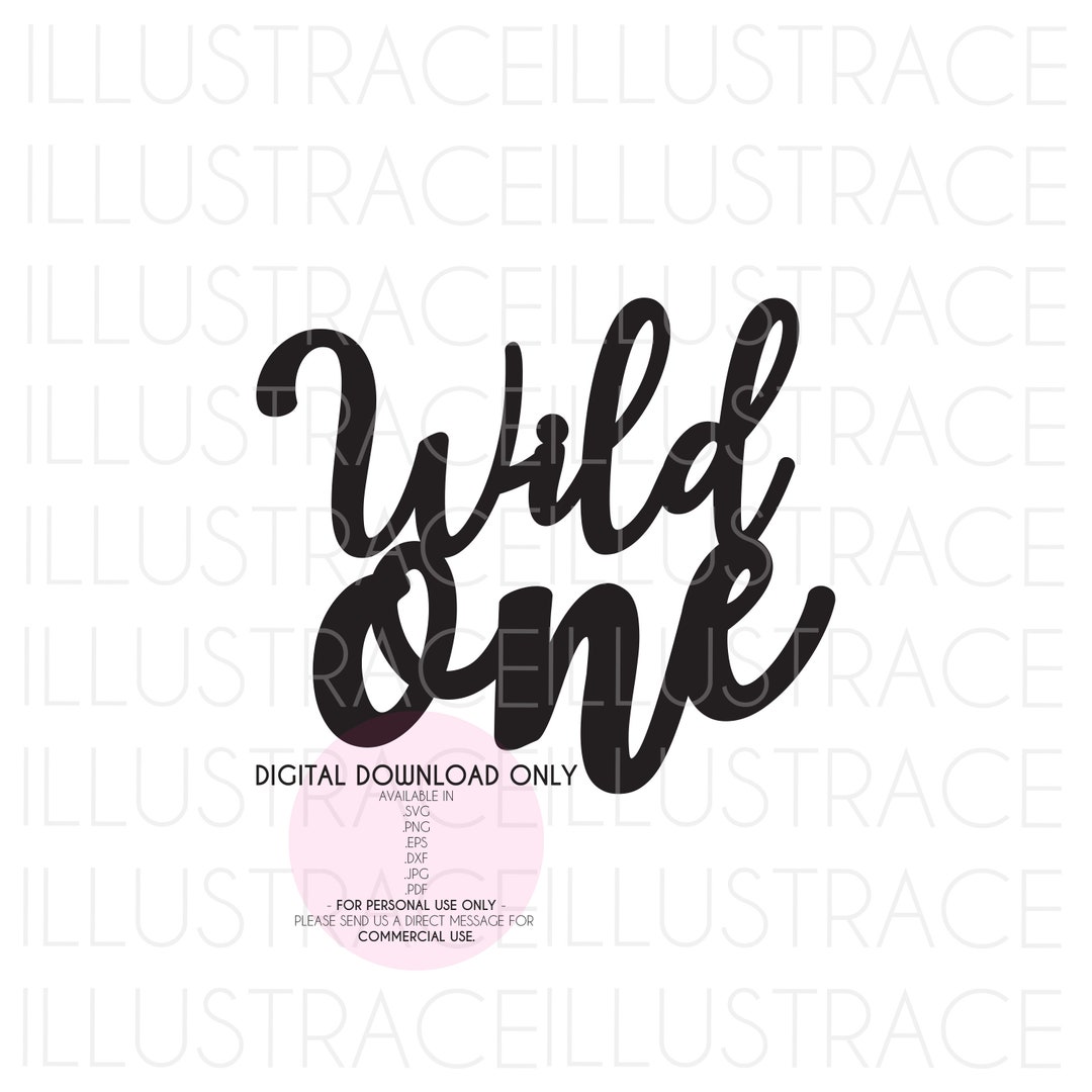 Wild One SVG – First Birthday Cake Topper, Jungle Theme (digital ...