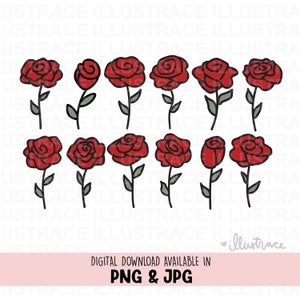 Roses png - Rose png, Rose svg, Flower png, Flower vector, Flower cut file, Digital Sublimation Download, Cricut, Silhouette Cut