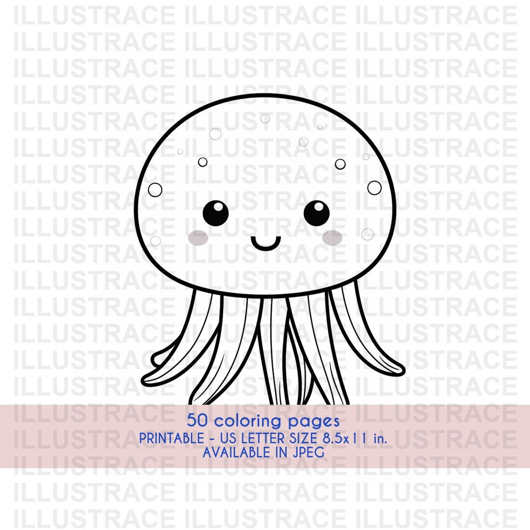 50 Sea Creatures Coloring Pages Coloring Book Coloring - Etsy
