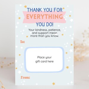 Support de carte-cadeau pour enseignant, Carte-cadeau de remerciement pour enseignant, Carte-cadeau pour enseignant, Carte-cadeau pour la Semaine d'appréciation des enseignants, Porte-carte-cadeau