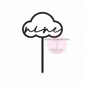 SVG Cloud 9, Amor, Parejas, Compromiso, Aniversario Pastel de Bodas, Vector, Cricut, Silueta, Png imprimible, eps, dxf, jpg, jpeg, pdf