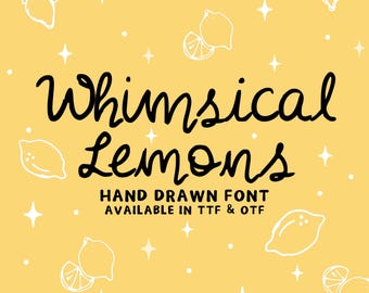 Whimsical Handwritten Font Script, Quirky Font for Handwritten Invitations, Procreate Font, Hand Drawn Font, Wedding Calligraphy Font