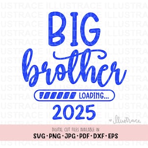 SVG Big Brother laden svg, Big Bro svg, babysublimatie, babyaankondiging, gepromoveerd tot Big Bro, warmteoverdracht baby, babyshirt