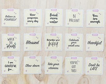Inspirational Sticky Note Sticker, Waterproof Vinyl Decal
