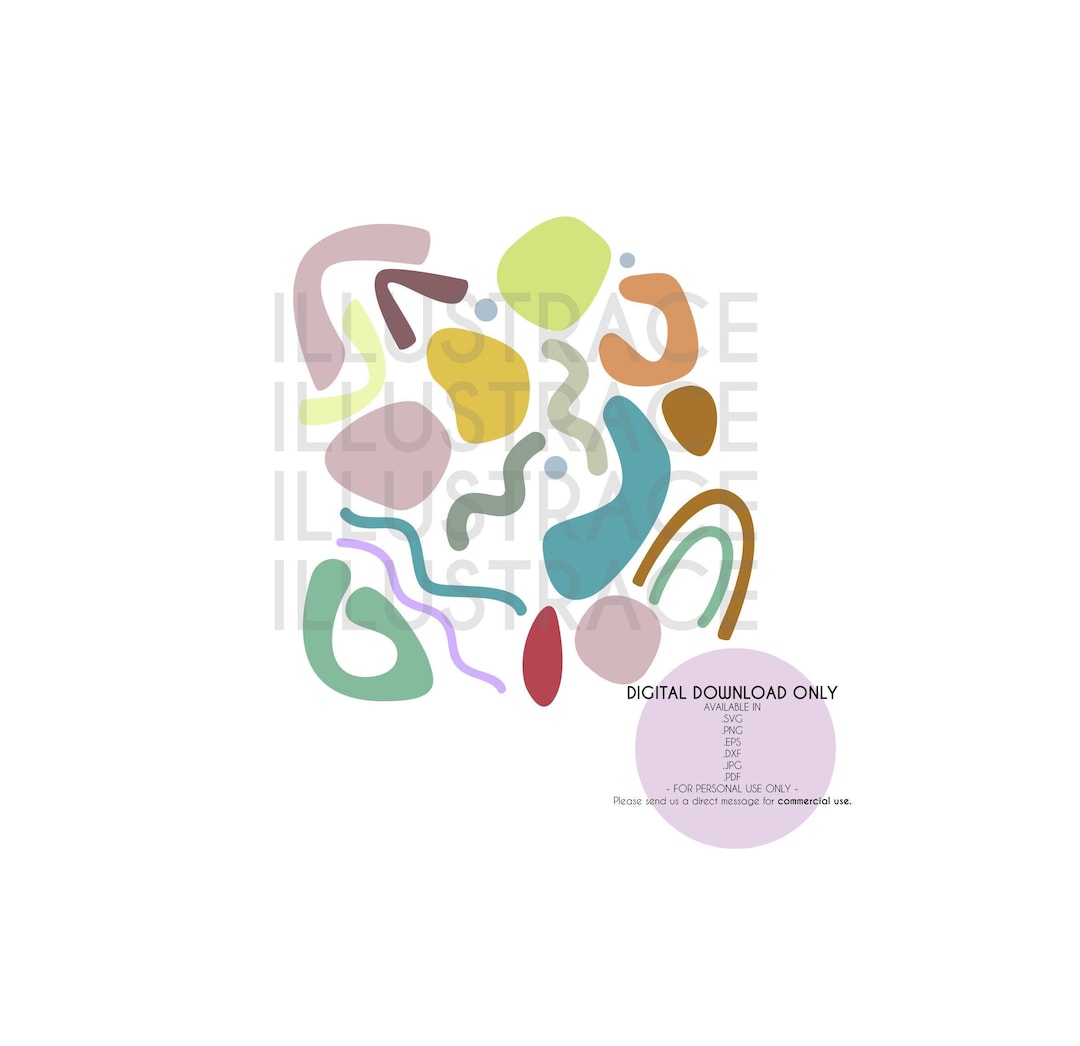 Boho Shapes SVG – Abstract Vector Art, Cricut Cut File (digital ...
