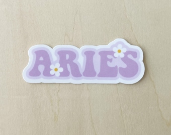Aries Zodiac Sticker, Horoscope Astrology Vinyl Decal