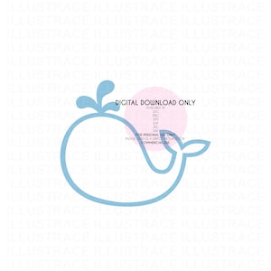 WHALE svg, Whale png, Whale cut file, Whale Cake Topper svg, Birthday Cake Topper svg, Under the Sea Cake Topper svg, Under the Sea svg