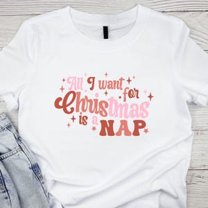 Alles wat ik wil voor kerst is een dutje SVG voor babyshirt, kerstshirt, shirtsublimatie, kerstbabyshirt, grappig sarcasmeshirt voor volwassenen, grappig sarcasmeshirt voor volwassenen