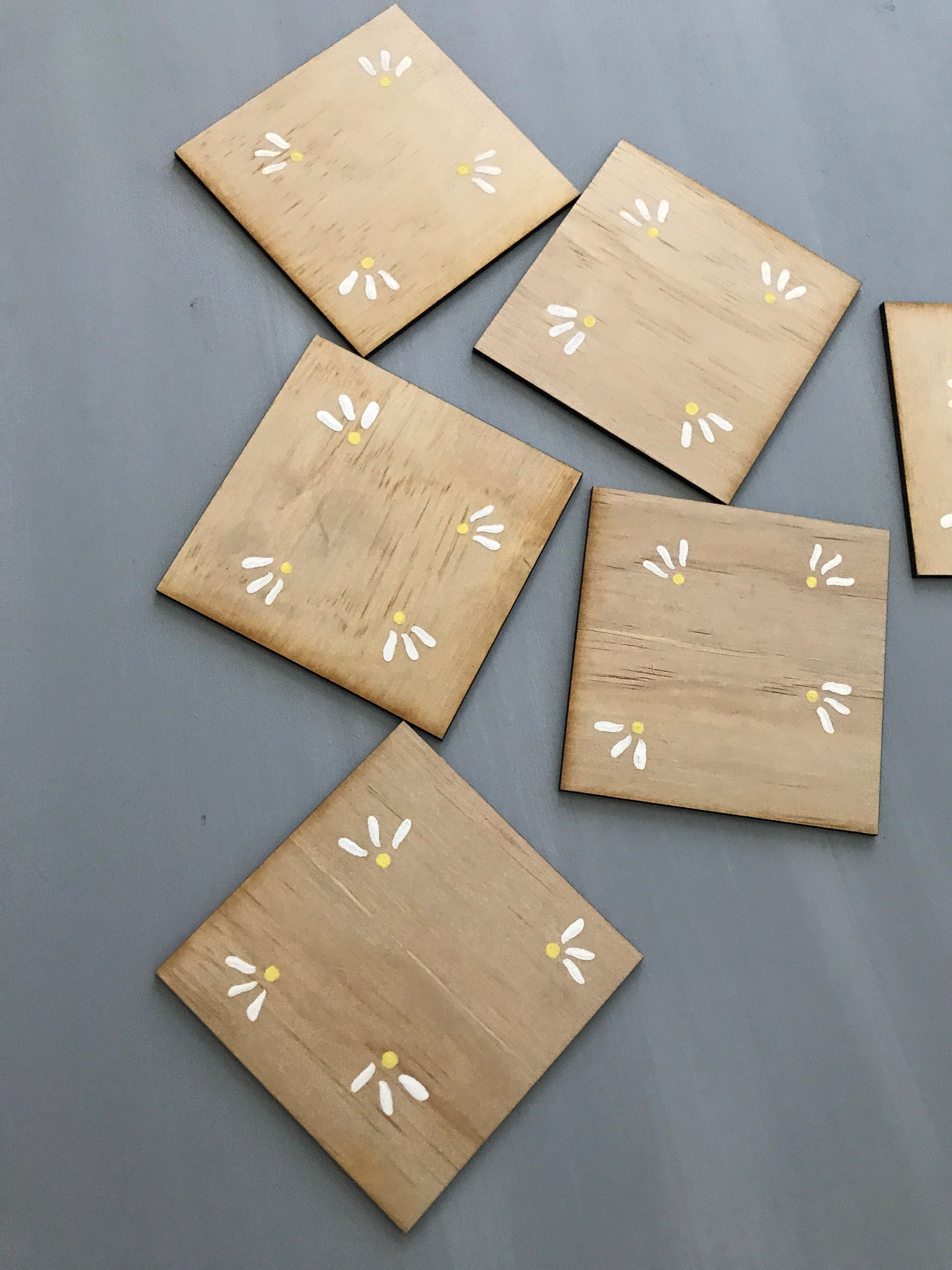 Home / Kitchen / Living Room Coasters Hand Painted White Etsy