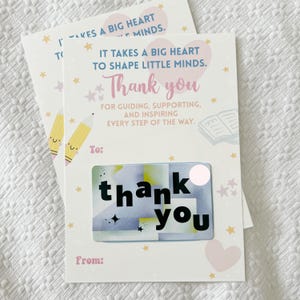 Support de carte-cadeau pour enseignant, Carte-cadeau de remerciement pour enseignant, Carte-cadeau pour enseignant, Carte-cadeau pour la Semaine d'appréciation des enseignants, Porte-carte-cadeau