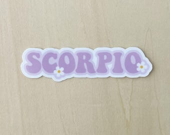 Adesivo zodiacale Scorpione, decalcomania astrologica impermeabile