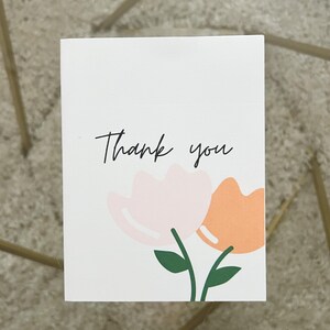 Bedankkaartpakket, minimalistische bedankkaart, bedankkaart voor vriend, bedankkaart voor leraar, bloemen bedankkaart