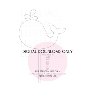 WHALE svg, Whale png, Whale cut file, Whale Cake Topper svg, Birthday Cake Topper svg, Under the Sea Cake Topper svg, Under the Sea svg