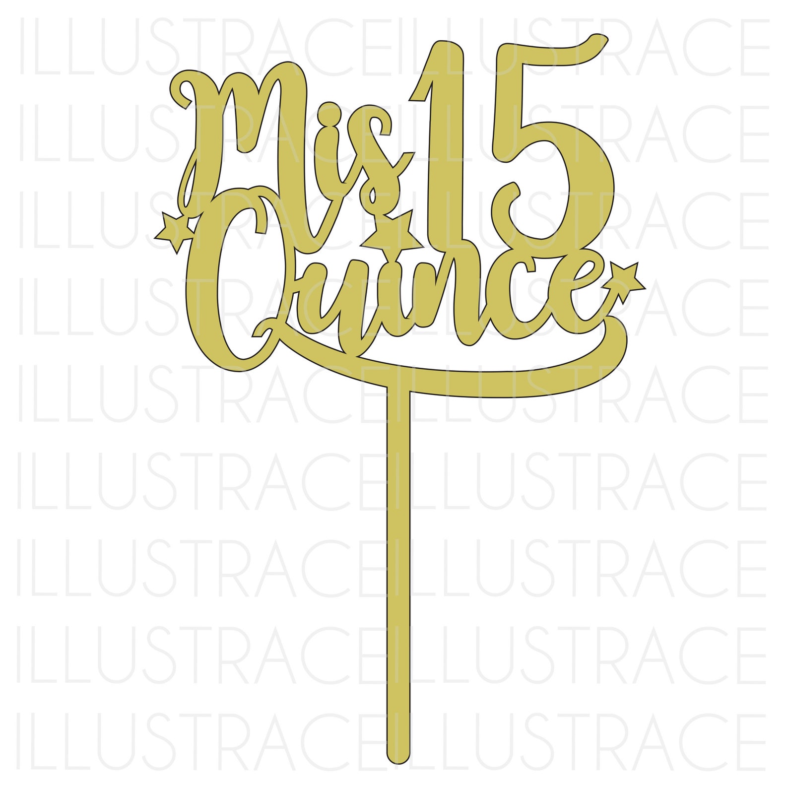 SVG Quinceanera Mis Quince 15 Cake Topper Vector Cricut - Etsy