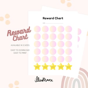 Reward Chart Printable Sticker Chart Toddler Reward Chart Kids Sticker Chart Stayed in Bed Sticker Chart Reward Behavior Reward Tracker