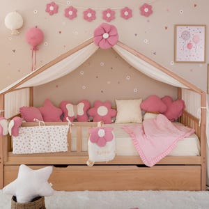 Muslin Canopy | Toddler Bed Canopy | Playroom Decor | Reading Nook Canopy | Flower Bed Canopy | Baby Bed Canopy | Kids Bed Curtains