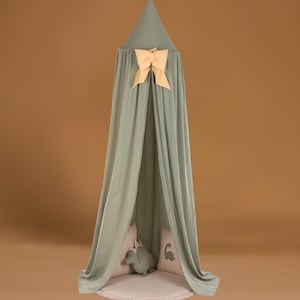 Muslin Canopy for Kids Bed | Nursery Canopy | Play Tent for Kids| Boho Room Decor| Bed Canopy | Handmade Cotton Canopy| Reading Nook