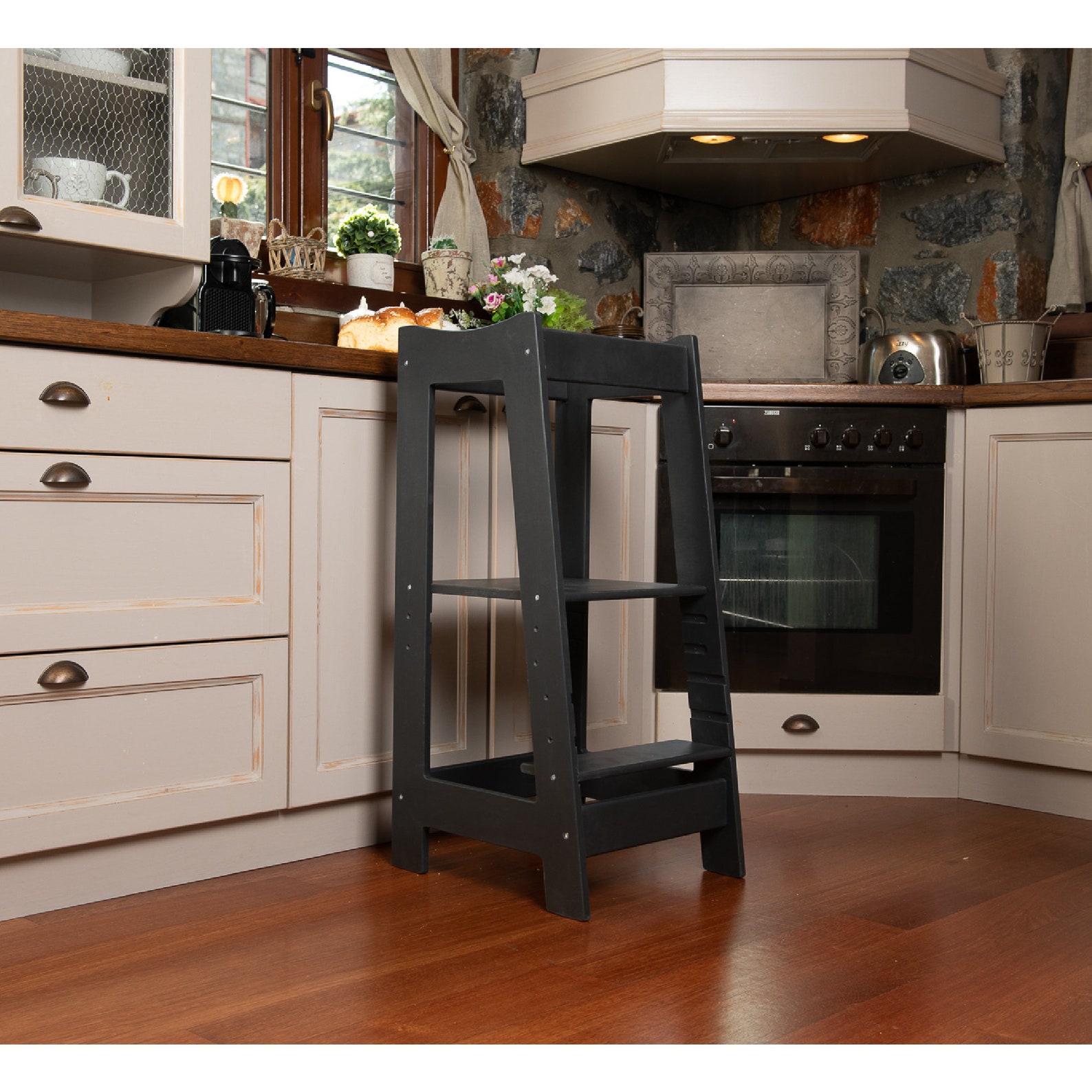 Kitchen Helper Tower Kitchen Stool Safety Stool Toddler Step Etsy