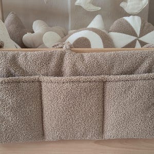 Muslin Cotton Bed Organizer| Organizer For Toys|Pacifier and Comforter Storage|Crib Organizer|Baby Room Storage|