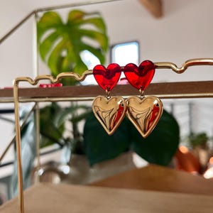 Small heart earrings in stainless steel