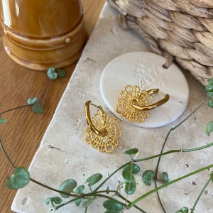 Elix earrings gilded with fine gold